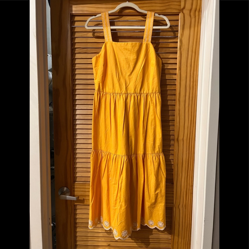 New With Tags ✨ J. Crew Eyelet Scalloped Tiered Maxi Dress 4